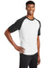 Sport-Tek T201 Mens Short Sleeve Crewneck T-Shirt White/Black Model 3q