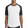 Sport-Tek Mens Short Sleeve Crewneck T-Shirt - White/Black