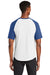 Sport-Tek T201 Mens Short Sleeve Crewneck T-Shirt White/Royal Blue Model Back