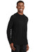 Sport-Tek T473LS Mens Dry Zone Moisture Wicking Long Sleeve Crewneck T-Shirt Black Model 3q