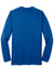 Sport-Tek T473LS Mens Dry Zone Moisture Wicking Long Sleeve Crewneck T-Shirt True Royal Blue Flat Back