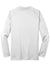 Sport-Tek T473LS Mens Dry Zone Moisture Wicking Long Sleeve Crewneck T-Shirt White Flat Back