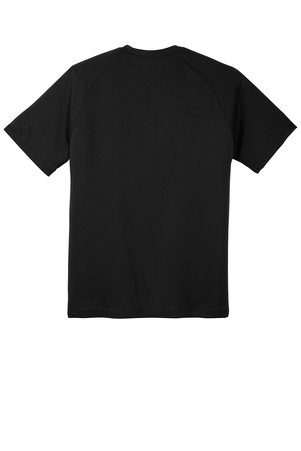 Sport-Tek T473 Mens Dry Zone Moisture Wicking Short Sleeve Crewneck T-Shirt Black Flat Back