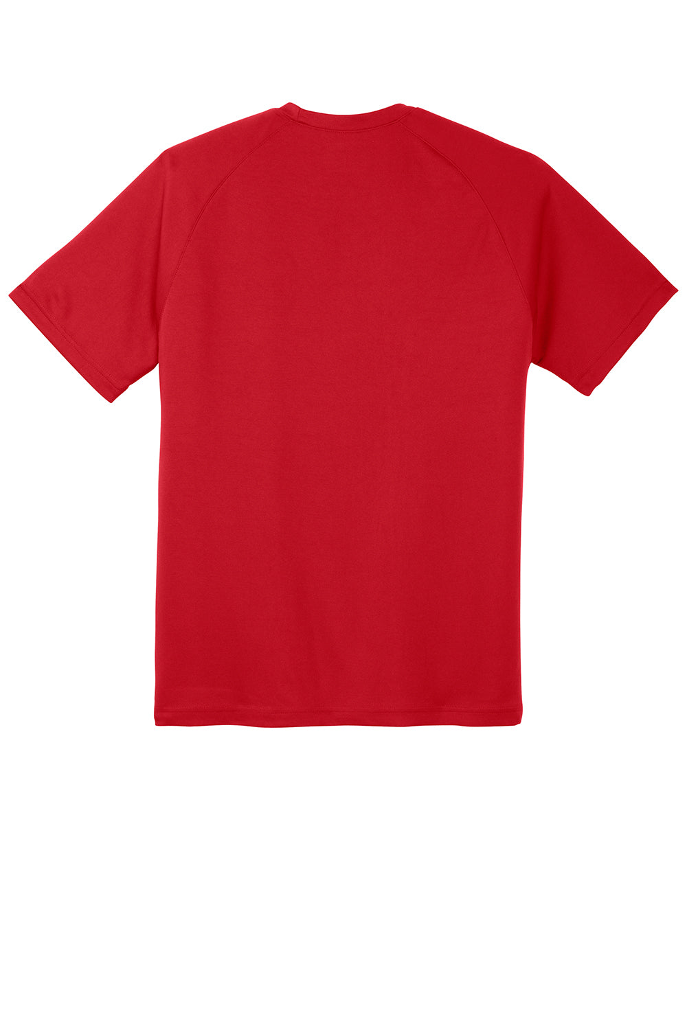 Sport-Tek T473 Mens Dry Zone Moisture Wicking Short Sleeve Crewneck T-Shirt True Red Flat Back