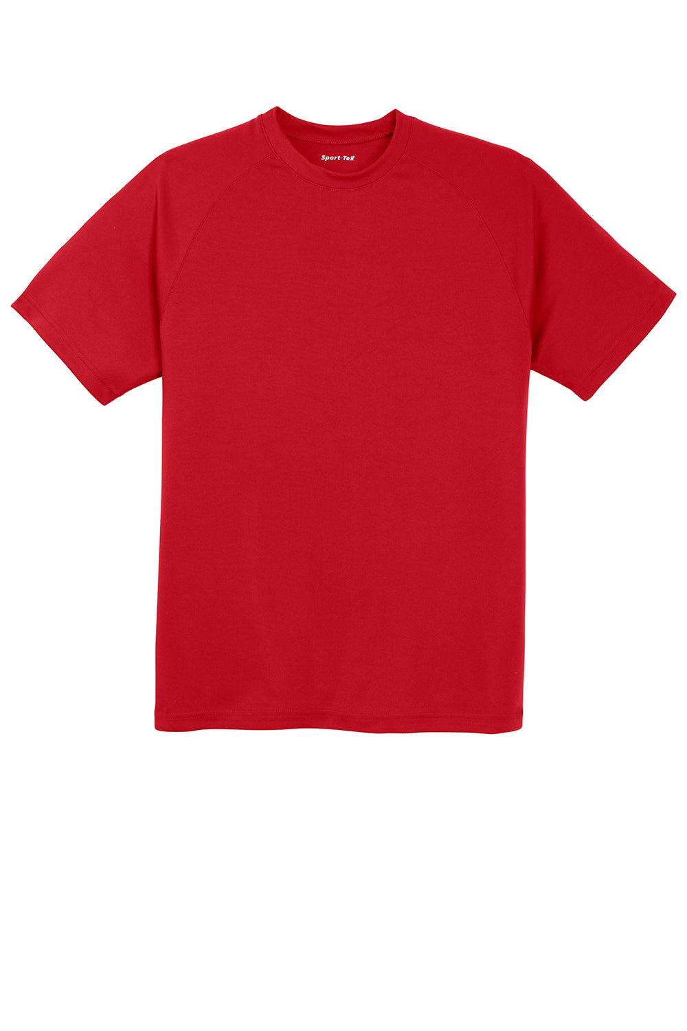 Sport-Tek T473 Mens Dry Zone Moisture Wicking Short Sleeve Crewneck T-Shirt True Red Flat Front