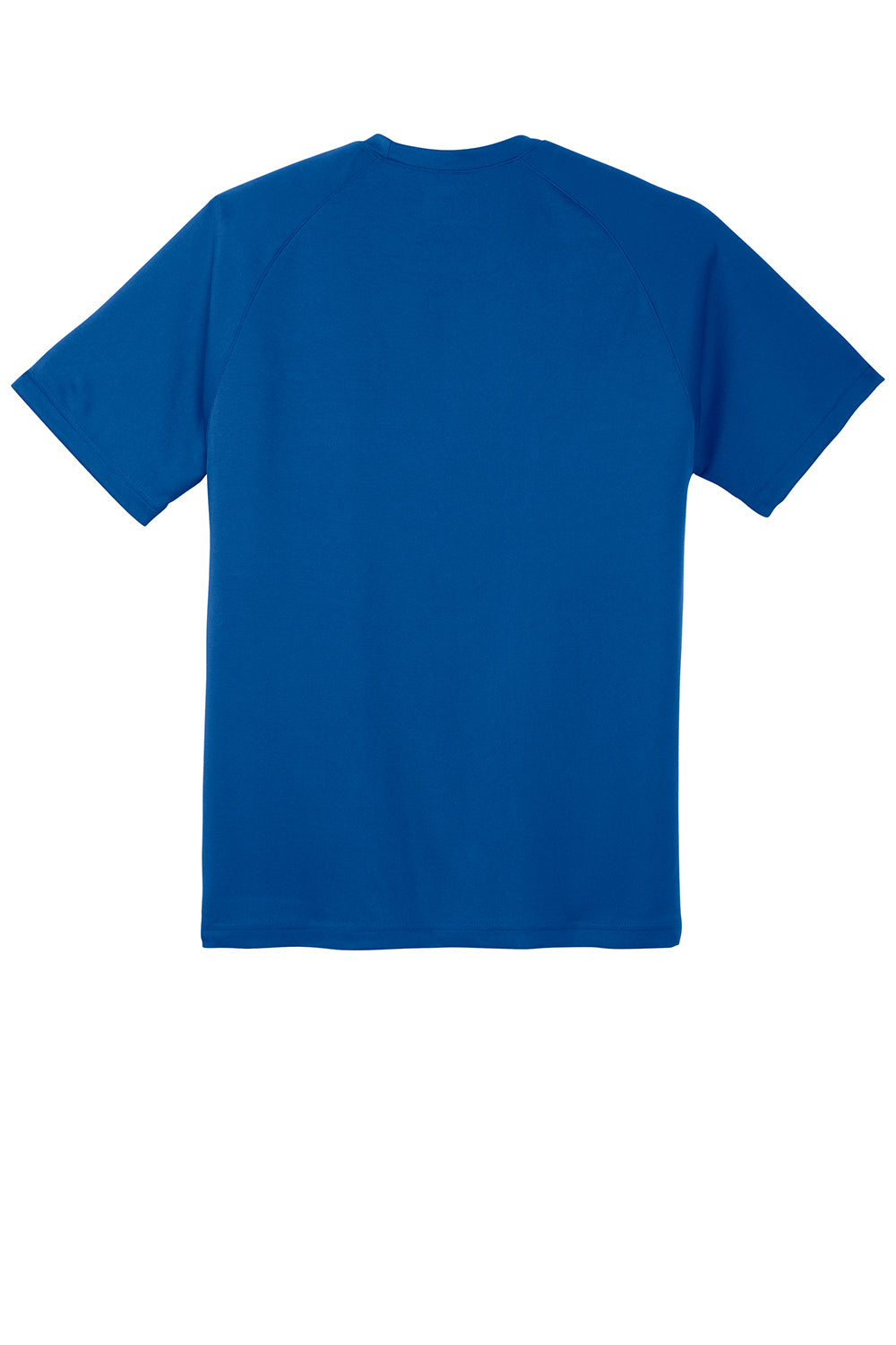 Sport-Tek T473 Mens Dry Zone Moisture Wicking Short Sleeve Crewneck T-Shirt True Royal Blue Flat Back