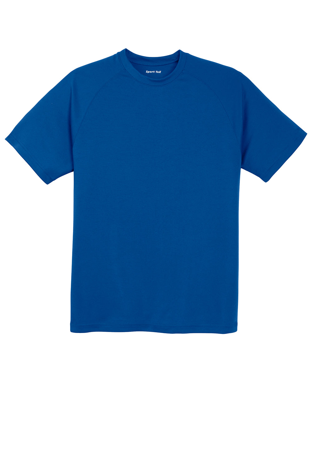 Sport-Tek T473 Mens Dry Zone Moisture Wicking Short Sleeve Crewneck T-Shirt True Royal Blue Flat Front