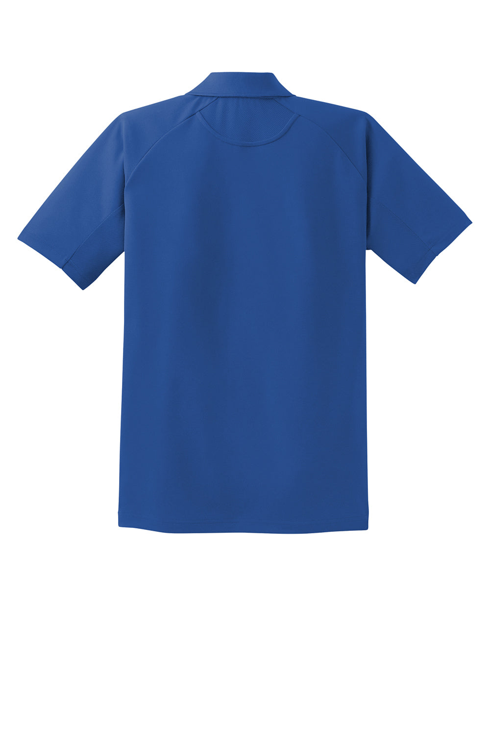 Sport-Tek T474 Mens Dri-Mesh Moisture Wicking Short Sleeve Polo Shirt Royal Blue Flat Back