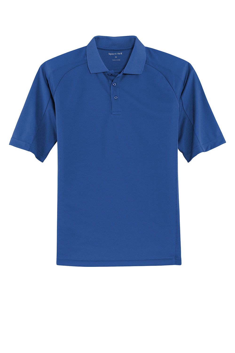 Sport-Tek T474 Mens Dri-Mesh Moisture Wicking Short Sleeve Polo Shirt Royal Blue Flat Front