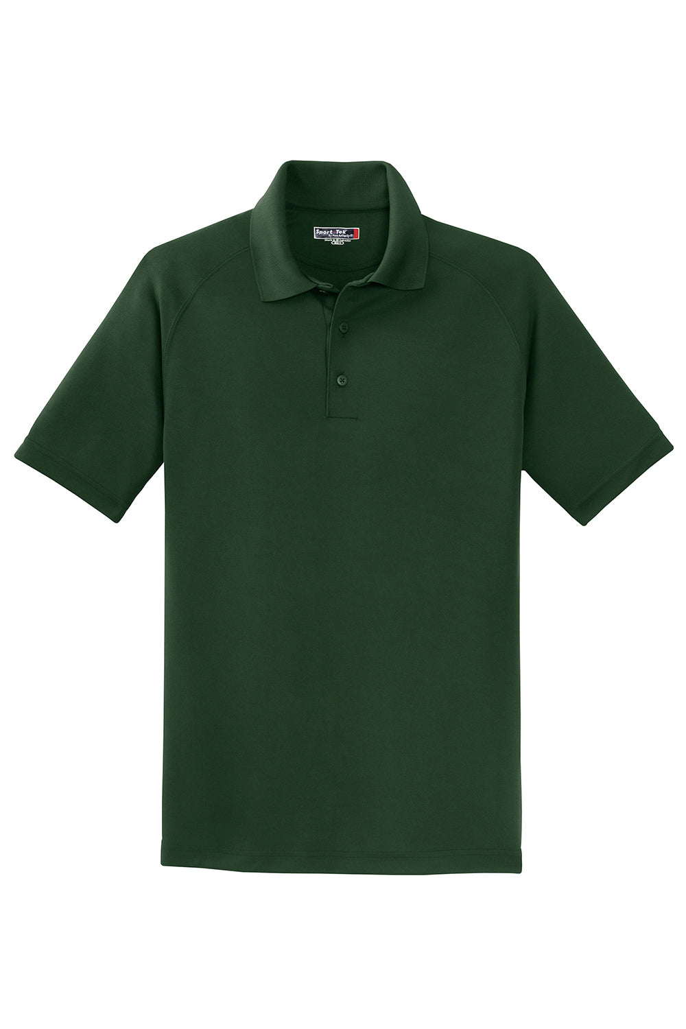 Sport-Tek T475 Mens Dry Zone Moisture Wicking Short Sleeve Polo Shirt Forest Green Flat Front