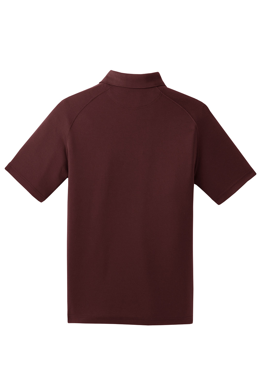 Sport-Tek T475 Mens Dry Zone Moisture Wicking Short Sleeve Polo Shirt Maroon Flat Back