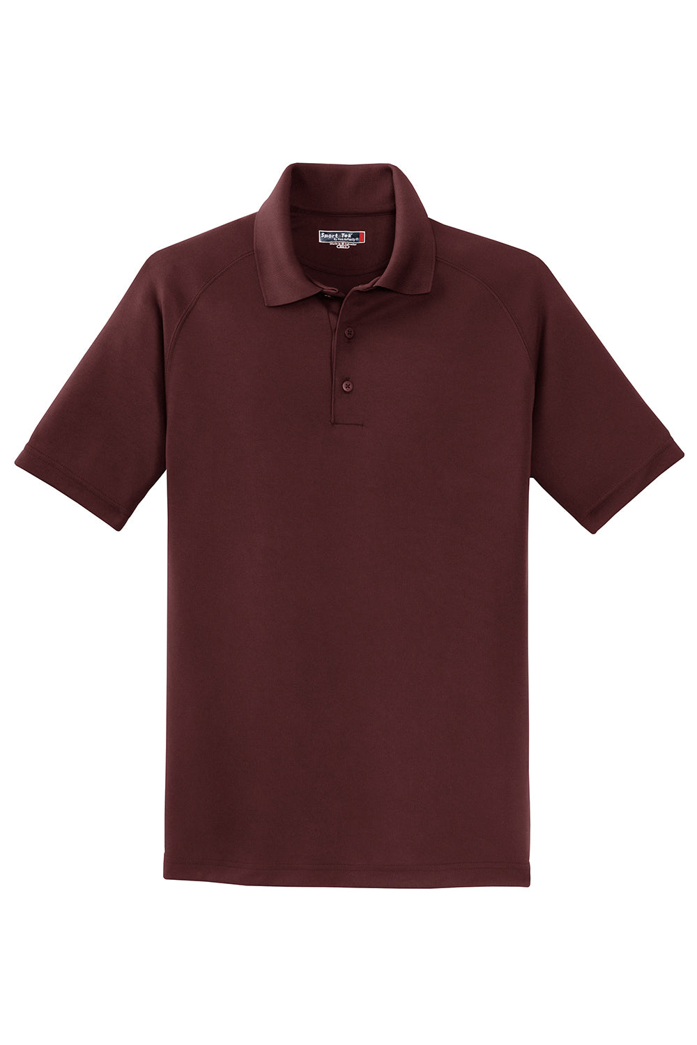 Sport-Tek T475 Mens Dry Zone Moisture Wicking Short Sleeve Polo Shirt Maroon Flat Front