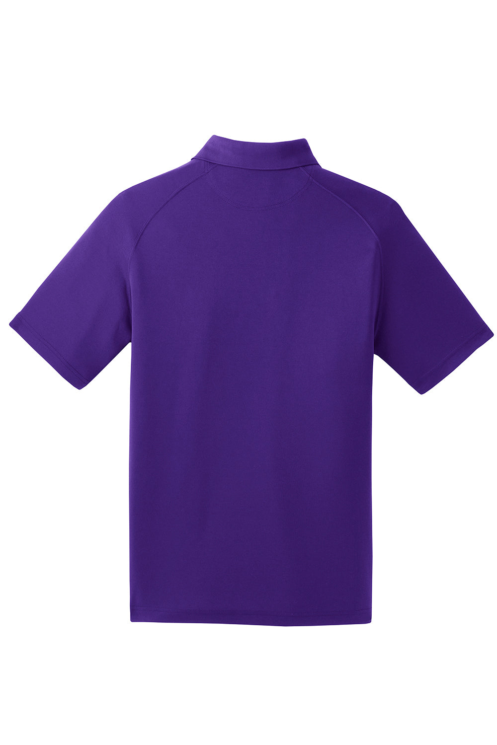 Sport-Tek T475 Mens Dry Zone Moisture Wicking Short Sleeve Polo Shirt Purple Flat Back