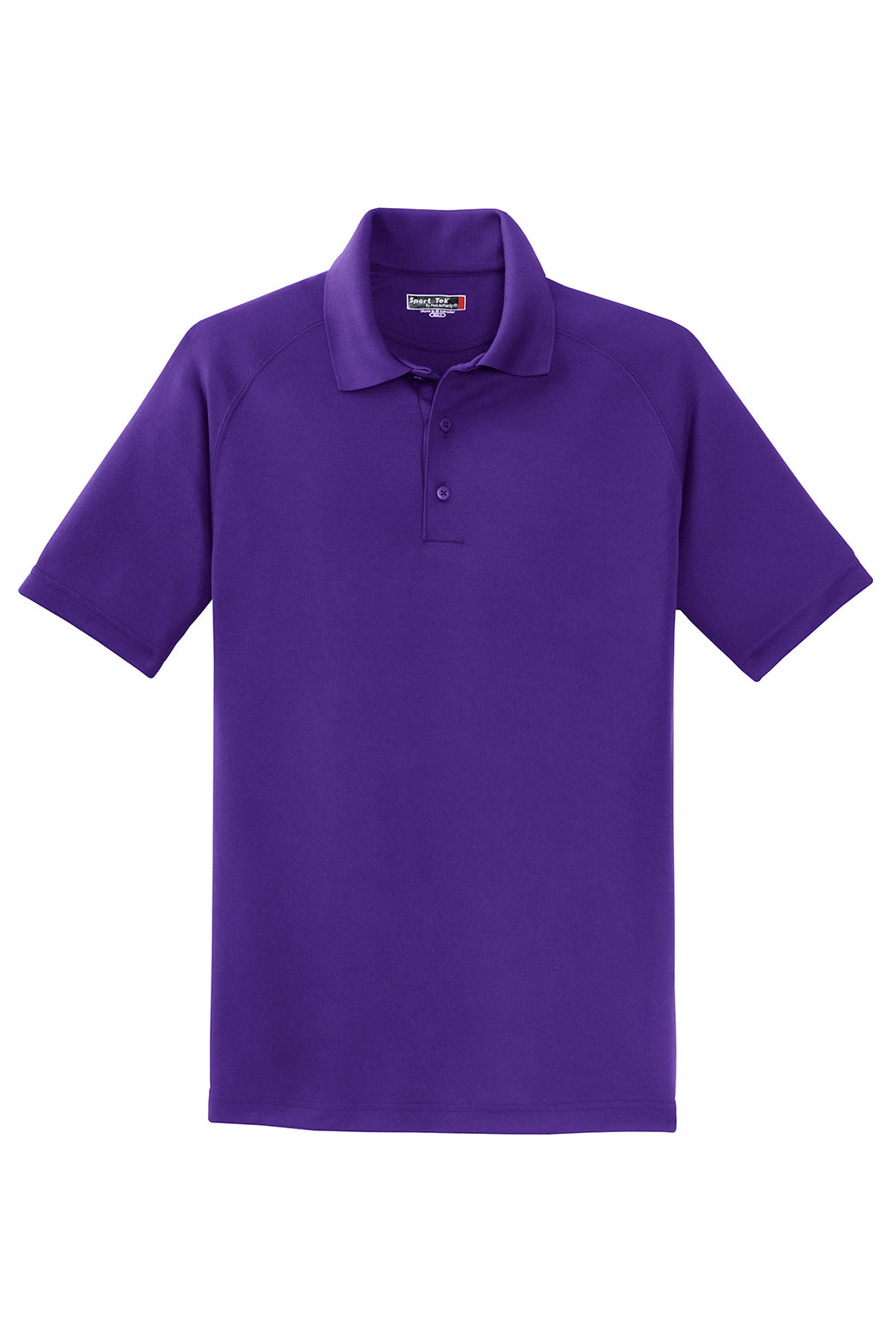 Sport-Tek T475 Mens Dry Zone Moisture Wicking Short Sleeve Polo Shirt Purple Flat Front