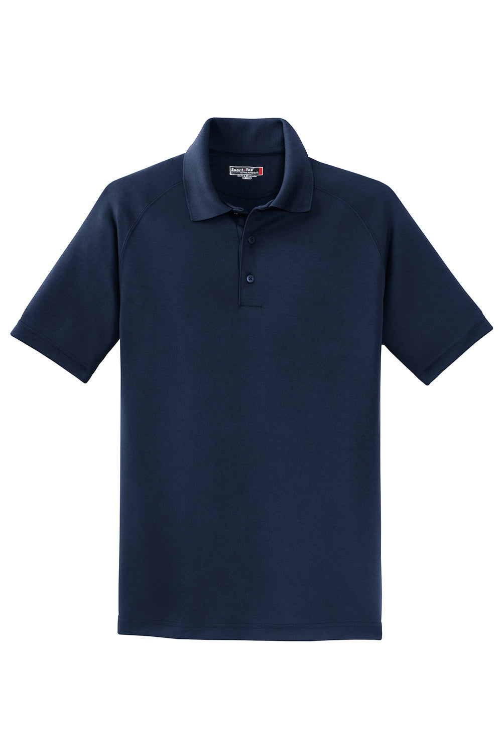 Sport-Tek T475 Mens Dry Zone Moisture Wicking Short Sleeve Polo Shirt True Navy Blue Flat Front