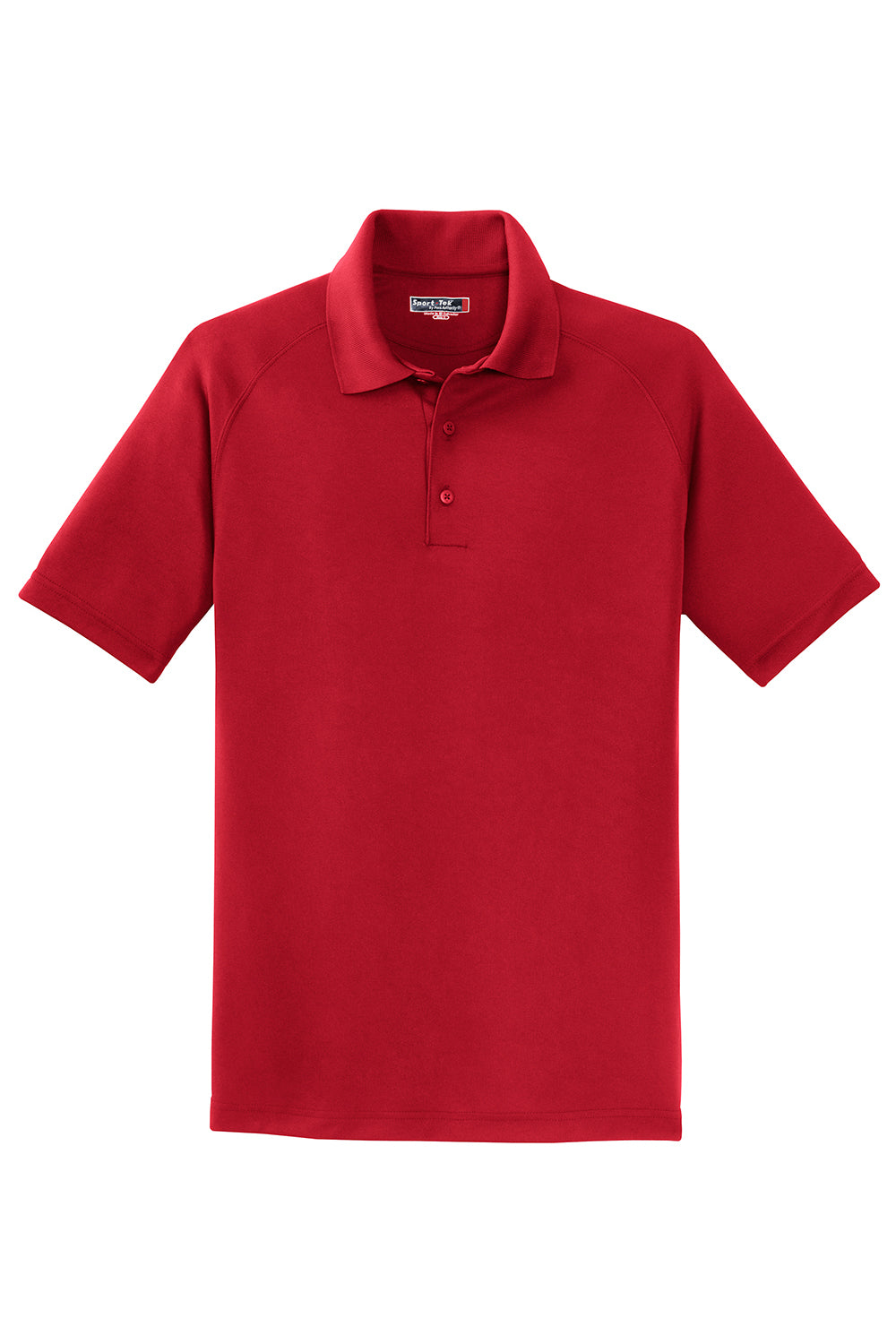 Sport-Tek T475 Mens Dry Zone Moisture Wicking Short Sleeve Polo Shirt True Red Flat Front