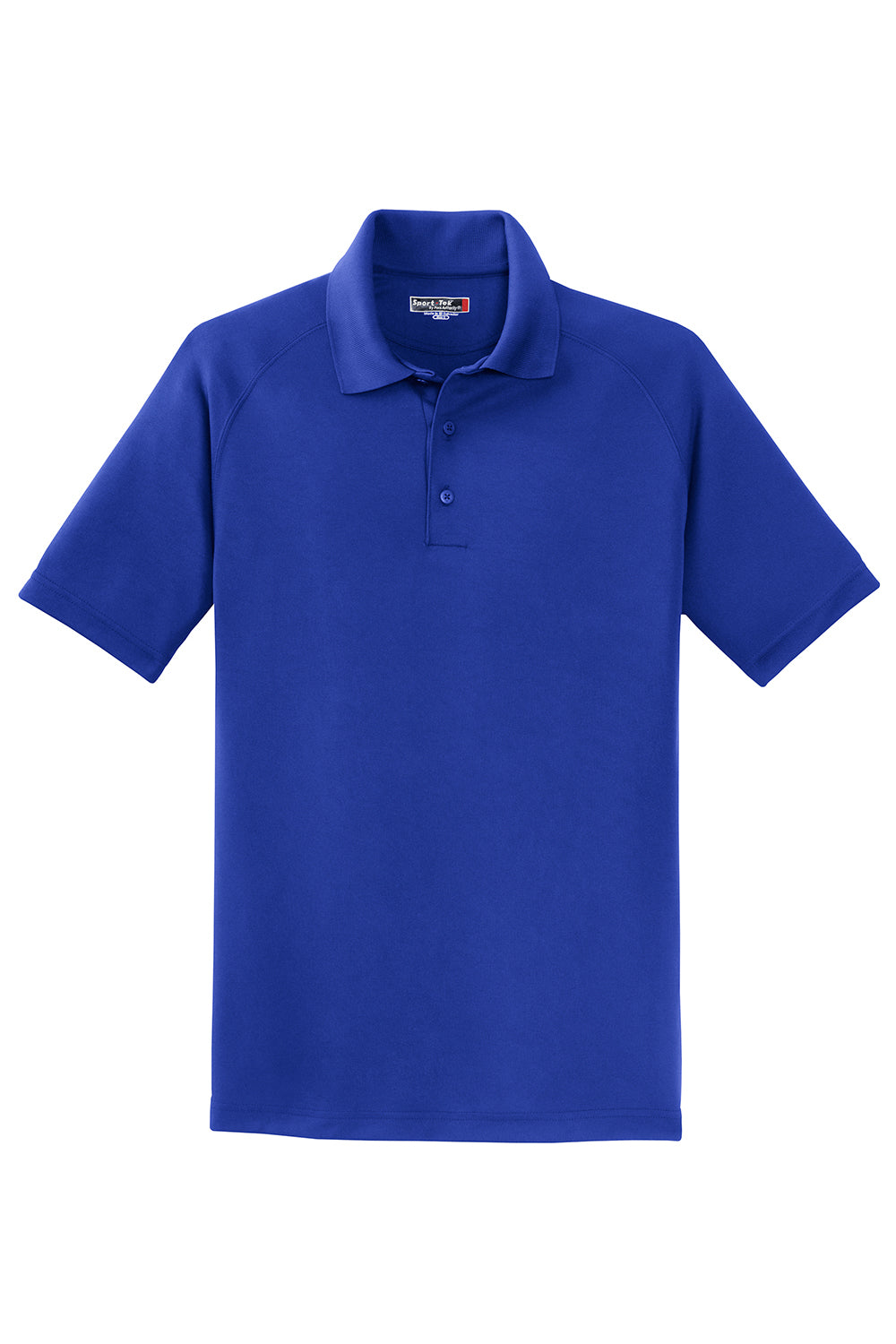 Sport-Tek T475 Mens Dry Zone Moisture Wicking Short Sleeve Polo Shirt True Royal Blue Flat Front