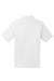 Sport-Tek T475 Mens Dry Zone Moisture Wicking Short Sleeve Polo Shirt White Flat Back