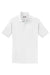 Sport-Tek T475 Mens Dry Zone Moisture Wicking Short Sleeve Polo Shirt White Flat Front