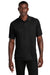 Sport-Tek T475 Mens Dry Zone Moisture Wicking Short Sleeve Polo Shirt Black Model Front