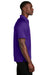 Sport-Tek T475 Mens Dry Zone Moisture Wicking Short Sleeve Polo Shirt Purple Model Side