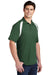 Sport-Tek T476 Mens Dry Zone Moisture Wicking Short Sleeve Polo Shirt Forest Green/White Model 3q