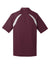 Sport-Tek T476 Mens Dry Zone Moisture Wicking Short Sleeve Polo Shirt Maroon/White Flat Back