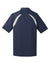 Sport-Tek T476 Mens Dry Zone Moisture Wicking Short Sleeve Polo Shirt True Navy Blue/White Flat Back