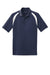 Sport-Tek T476 Mens Dry Zone Moisture Wicking Short Sleeve Polo Shirt True Navy Blue/White Flat Front