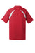 Sport-Tek T476 Mens Dry Zone Moisture Wicking Short Sleeve Polo Shirt True Red/White Flat Back