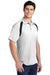 Sport-Tek T476 Mens Dry Zone Moisture Wicking Short Sleeve Polo Shirt White/Black Model 3q