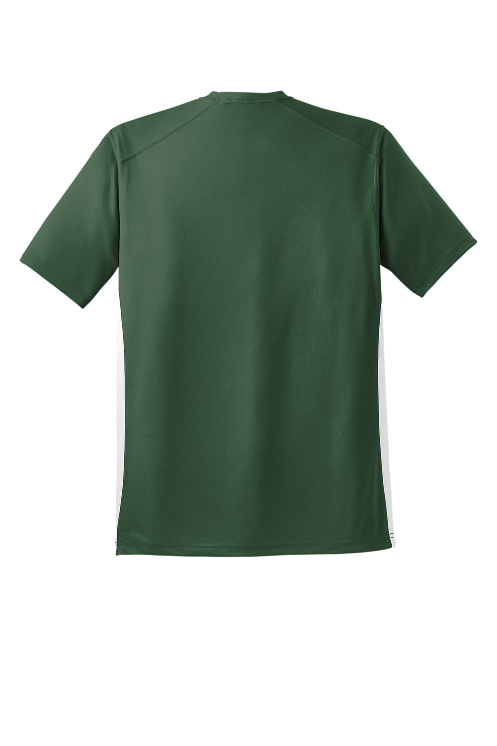 Sport-Tek T478 Mens Dry Zone Moisture Wicking Short Sleeve Crewneck T-Shirt Forest Green/White Flat Back