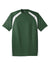 Sport-Tek T478 Mens Dry Zone Moisture Wicking Short Sleeve Crewneck T-Shirt Forest Green/White Flat Front