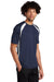 Sport-Tek T478 Mens Dry Zone Moisture Wicking Short Sleeve Crewneck T-Shirt True Navy Blue/White Model 3q