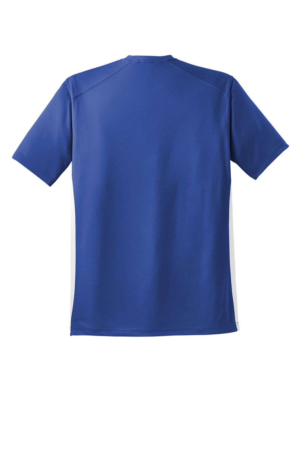 Sport-Tek T478 Mens Dry Zone Moisture Wicking Short Sleeve Crewneck T-Shirt True Royal Blue/White Flat Back