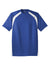 Sport-Tek T478 Mens Dry Zone Moisture Wicking Short Sleeve Crewneck T-Shirt True Royal Blue/White Flat Front