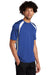 Sport-Tek T478 Mens Dry Zone Moisture Wicking Short Sleeve Crewneck T-Shirt True Royal Blue/White Model 3q