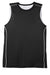 Sport-Tek T555 Mens Moisture Wicking Mesh Reversible Tank Top Black Flat Front