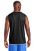 Sport-Tek T555 Mens Moisture Wicking Mesh Reversible Tank Top Black Model Back