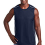 Sport-Tek Mens Moisture Wicking Mesh Reversible Tank Top - True Navy Blue