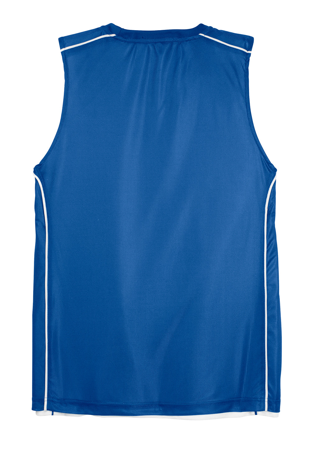 Sport-Tek T555 Mens Moisture Wicking Mesh Reversible Tank Top True Royal Blue Flat Back