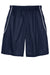 Sport-Tek T565 Mens Moisture Wicking Mesh Reversible Spliced Shorts True Navy Blue Flat Back