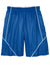 Sport-Tek T565 Mens Moisture Wicking Mesh Reversible Spliced Shorts True Royal Blue Flat Front