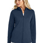 TravisMathew Womens Coveside Wrinkle Resistant Full Zip Jacket - Night Blue - New