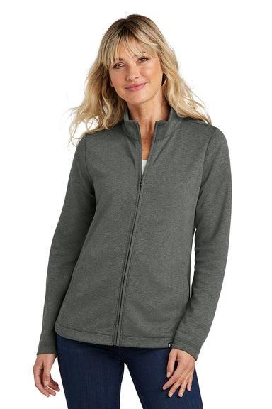 TravisMathew TM1LD001 Womens Coveside Full Zip Jacket Heather Dark Grey Model Front