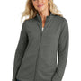 TravisMathew Womens Coveside Wrinkle Resistant Full Zip Jacket - Heather Dark Grey - New