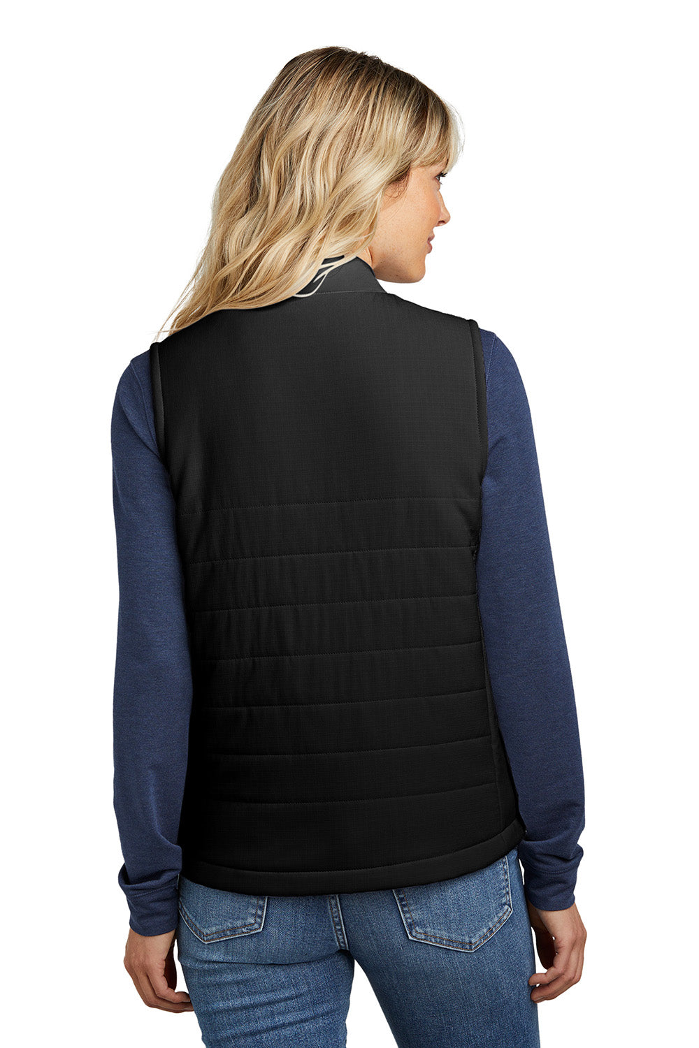 TravisMathew TM1LD002 Womens Cold Bay Full Zip Vest Black Model Back