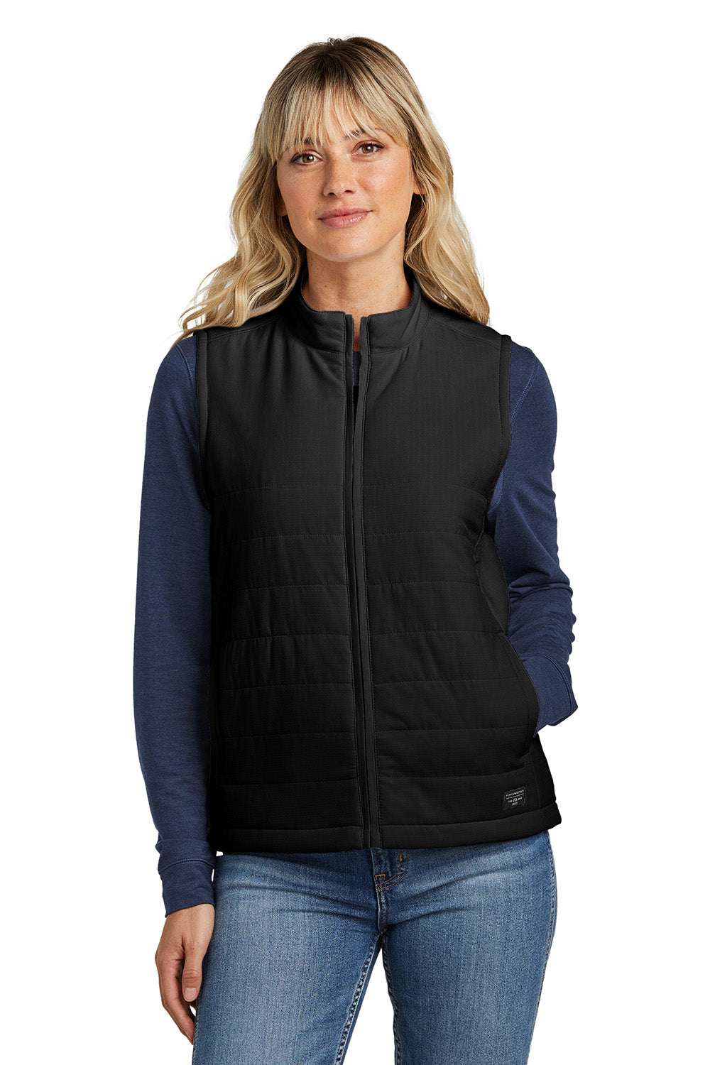 TravisMathew TM1LD002 Womens Cold Bay Full Zip Vest Black Model Front