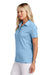 TravisMathew TM1LD005 Womens Sunnyvale Short Sleeve Polo Shirt Heather Strong Blue Model Side