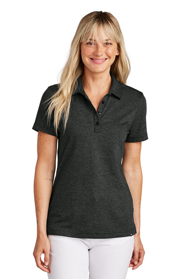 TravisMathew TM1LD005 Womens Sunnyvale Short Sleeve Polo Shirt Heather Black Model Front